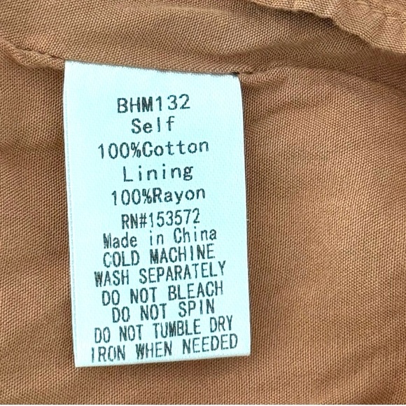 NWT Bohme Campbell Size XS Cotton Boho Romper in Russet Brown - Picture 8 of 11